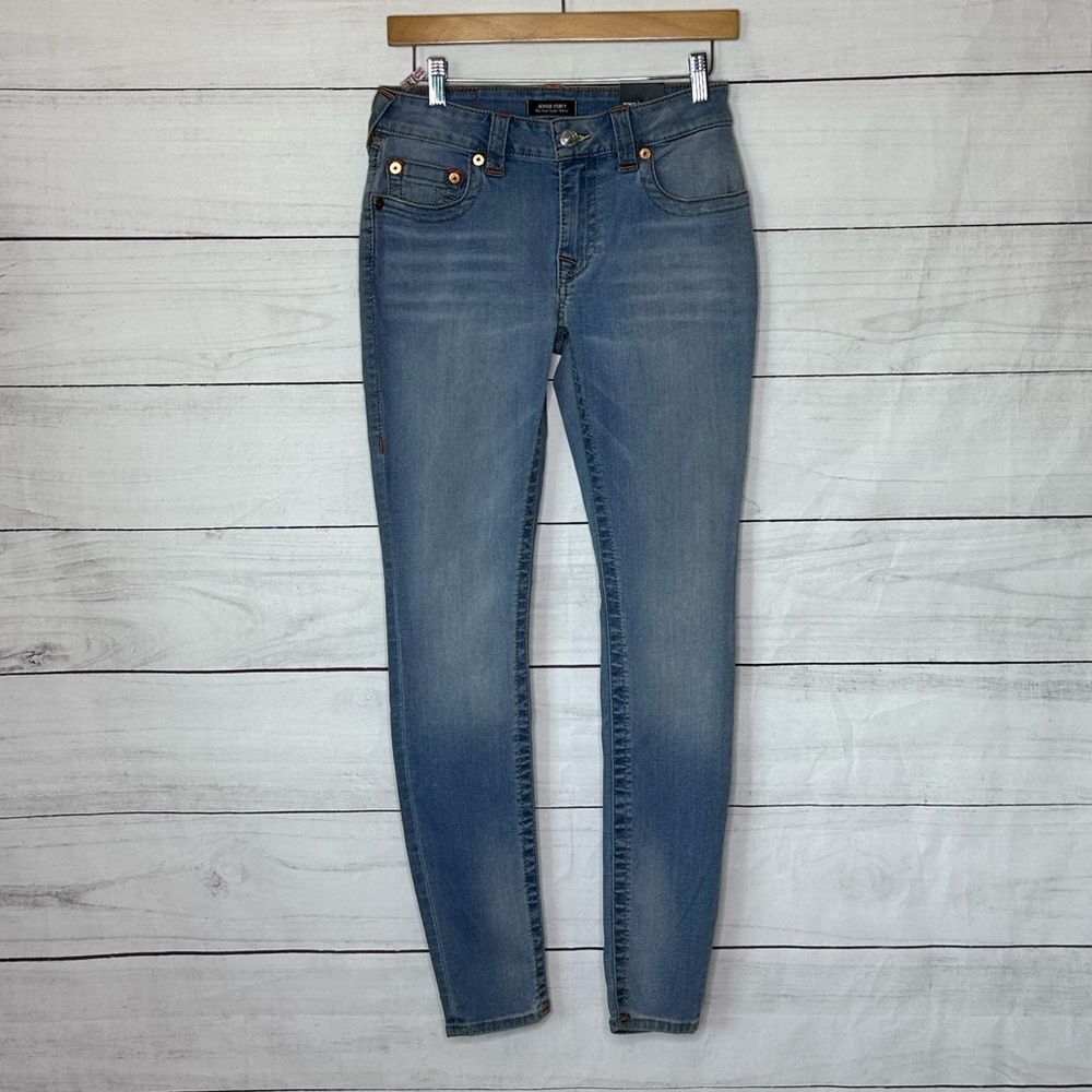 NWT True Religion Jennie Curvy Mid Rise Super Skinny Size 27